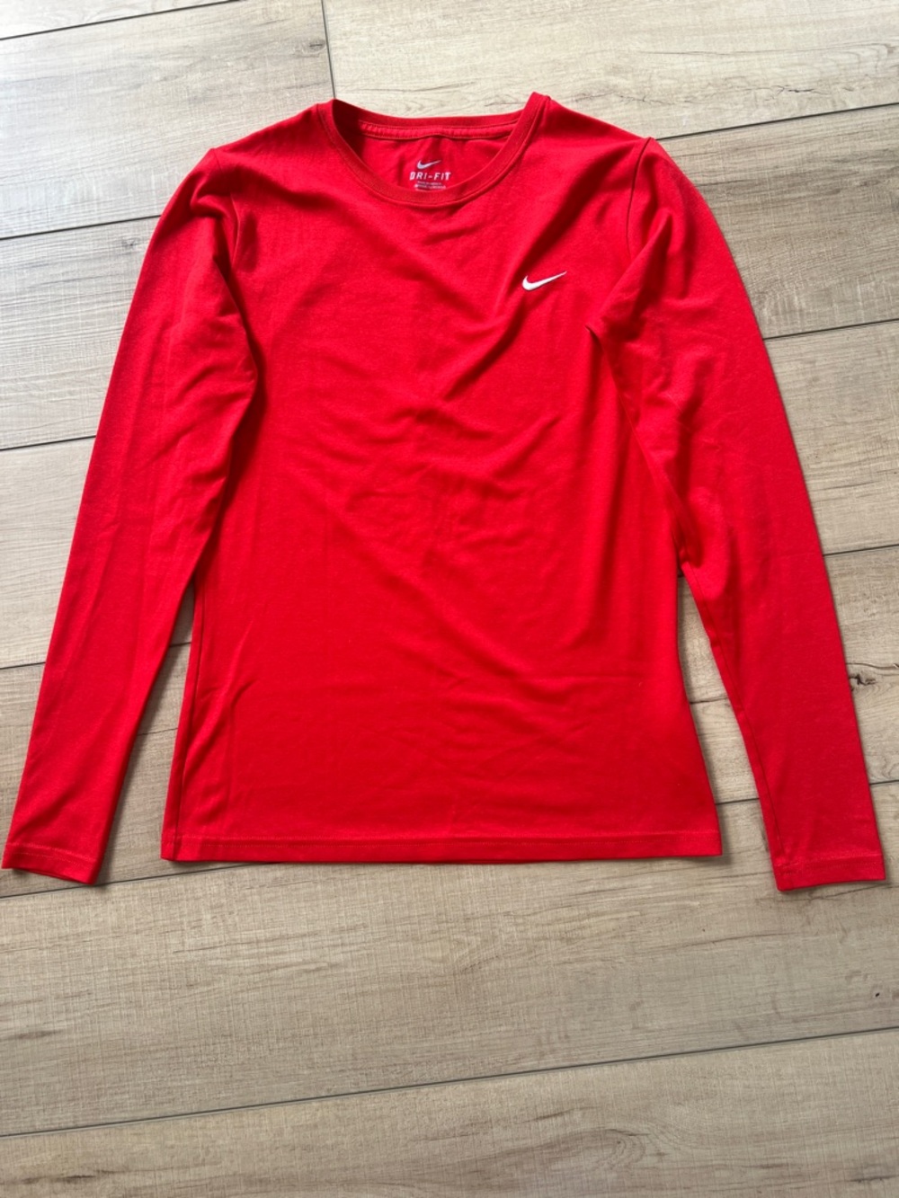 Nike Dri fit Red Long Sleeve Athletic Tee, Women’s size Small